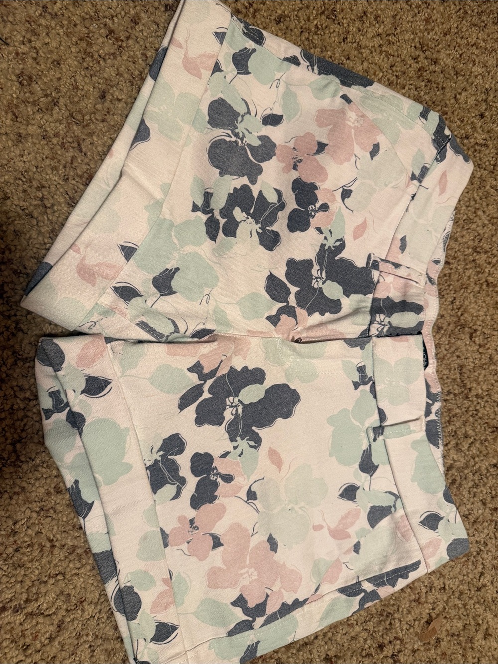 Dear John Floral Print Pastel Shorts in Mint, Blush & Charcoal